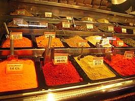 顏色,香料,市場