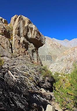山,智利,谷