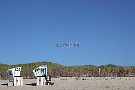 沙灘椅,北海,海灘