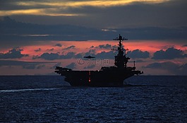 日落,水,海洋