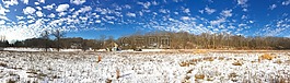 雪,景觀,天空