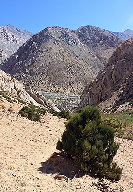 山,智利,谷
