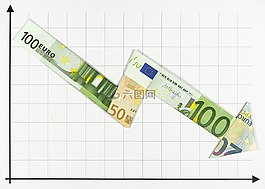 箭頭,錢,鈔票