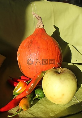 南瓜,蘋果,水果