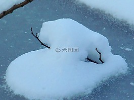雪,心臟,冰