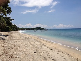 海灘,夏天,自然