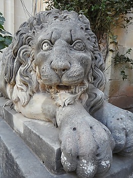 獅子,石,石頭獅子