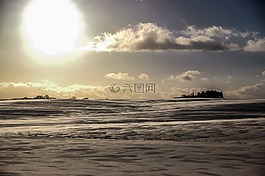 太陽,冬天,雪