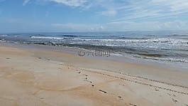 海灘,潮,海洋