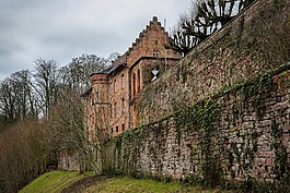 neckarsteinach,城堡,介质中的城堡