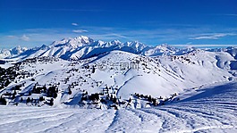 雪,冬天,山
