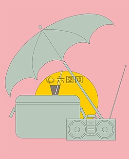 夏季,太陽,喝