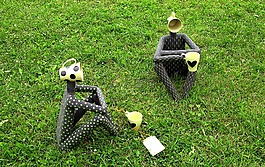茶對,雕塑,幽默