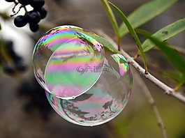 泡沫,肥皂泡沫,虹彩