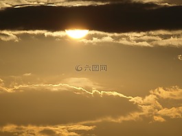 日落,云,abendstimmung