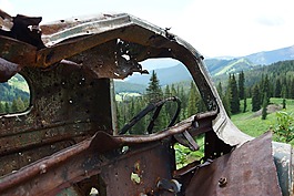 銹,車,金屬