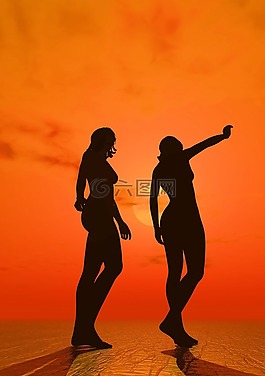 女性,數(shù)字,側(cè)影