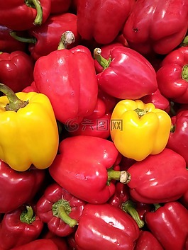 胡椒,紅色,黃色