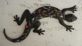 蜥蜴,金屬,雕塑