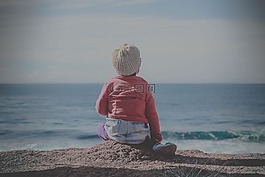 孩子們,兒童,海洋