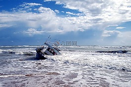 船舶,海灘,海