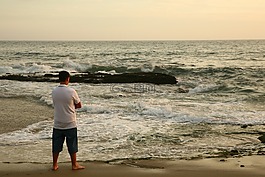 海洋,波,加利福尼亞州