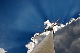 天空,風(fēng)力渦輪機(jī)，,夏時(shí)制