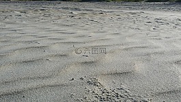 沙,海滩,风