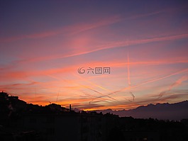 黎明,圣诞节,冉冉升起的太阳