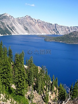 火山口湖,俄勒岡,湖