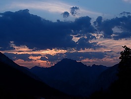 景觀,日落,天空