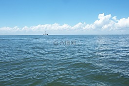 地平線,墨西哥海灣,海