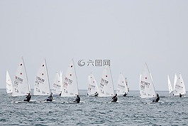 帆船,激光,海