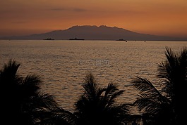 夜,黃昏,山