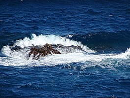 海,巖,藍色