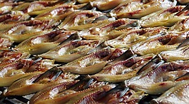 鱼,干,熏制