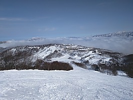 雪山,滑雪,天空