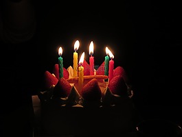 生日蠟燭,蛋糕,黑暗
