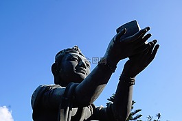 天空,雕塑,雕像