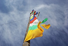 經幡,天空,藏族