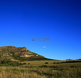 小山,邊坡,草
