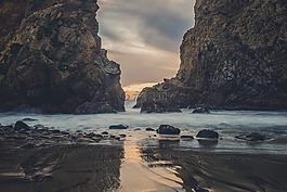 海灘,沙,海洋