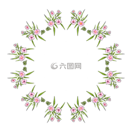 曼陀罗框架,花环,花
