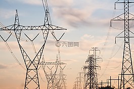 電源線,電力,日落