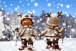 數(shù)字,冬天,雪