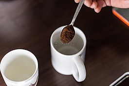 咖啡,馬克杯,在上午