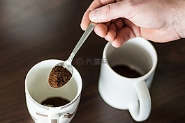 咖啡,馬克杯,在上午