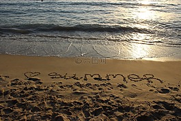 夏天,海灘,海