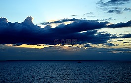 日出,地中海,假期