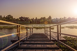 日落,陽光,景觀